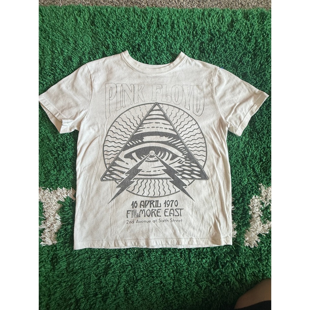 Pink Floyd Graphic T-Shirt Kids XL 14 Off-White Excellent Fillmore East 1970 Tee